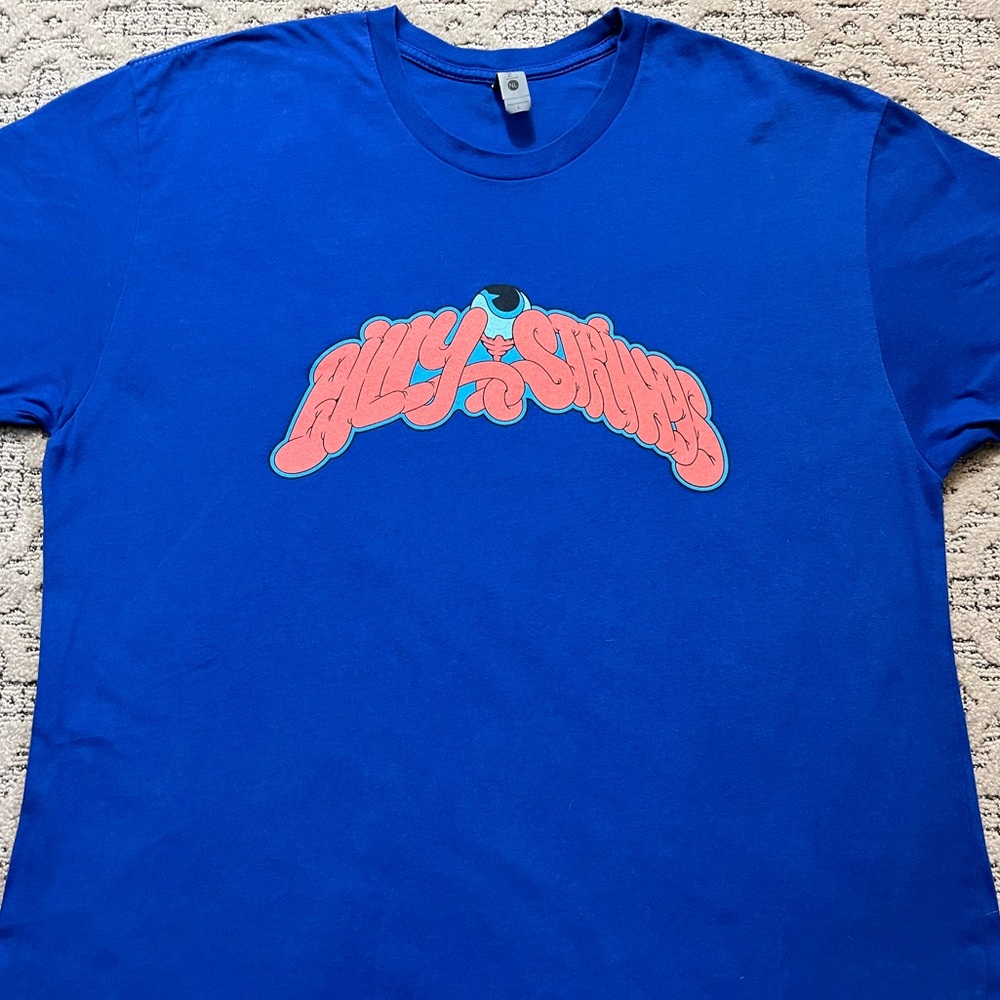 🎸 '22 Billy Strings Artist Funky Test Trippy Eyeball Art Graphic Blue Orange Tee